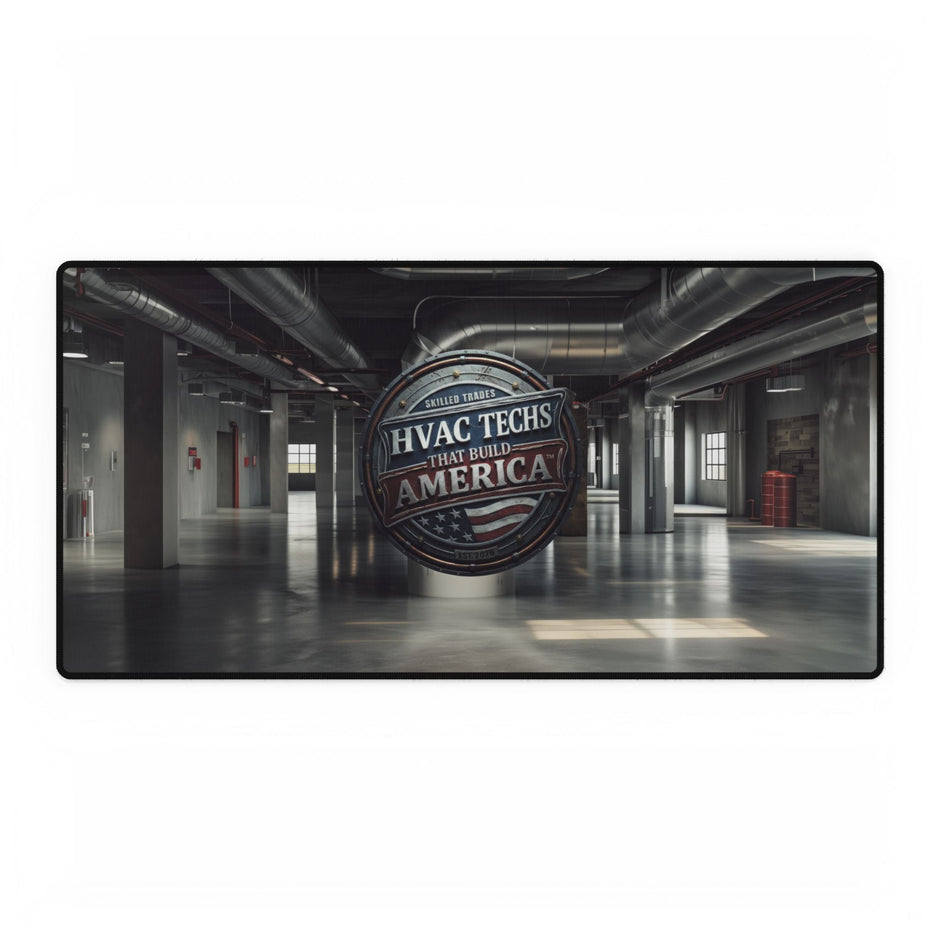 HVAC Techs That Build America Desk Mat Mouse Pad 