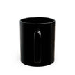 Black mug on a white background