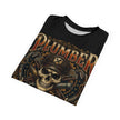 Black t-shirt with 'PLUMBER' design featuring a skull and tools on a white background