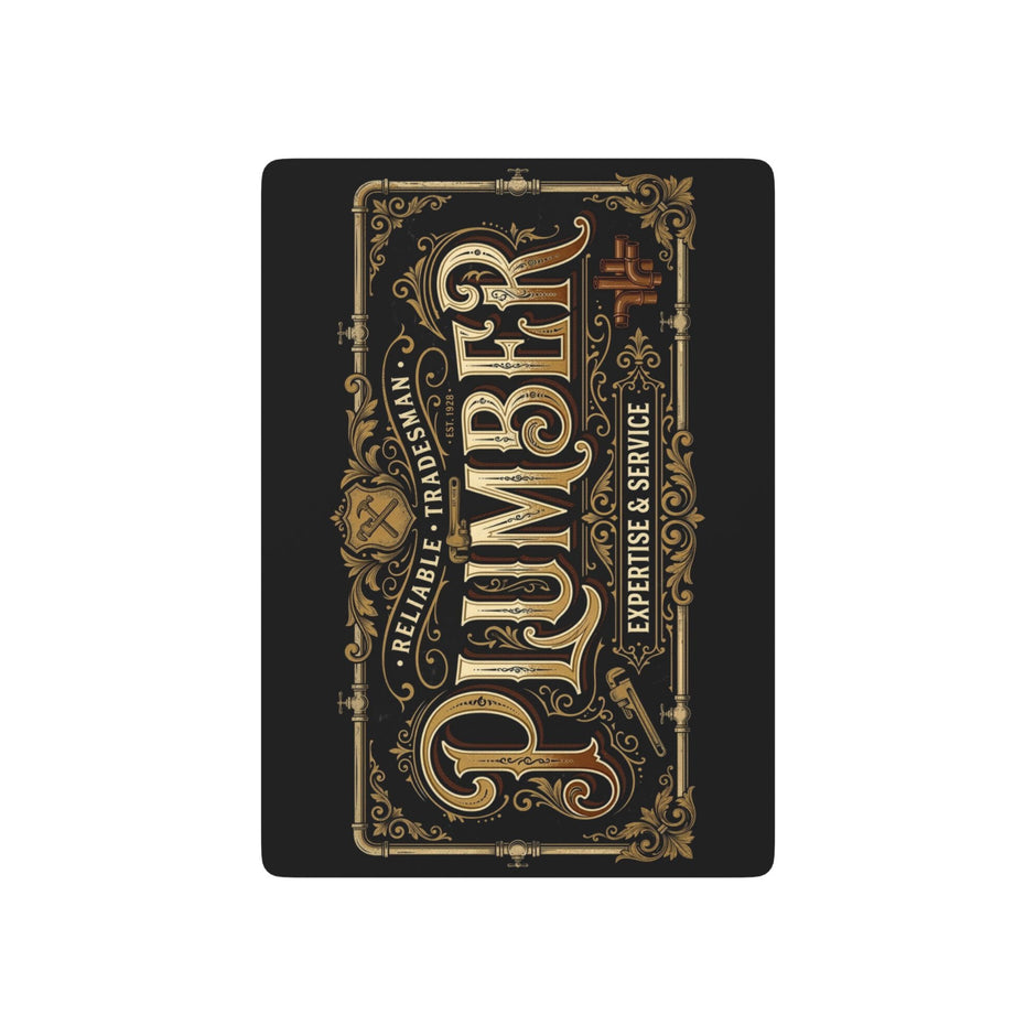 Decorative card with ornate text and design on a black background
