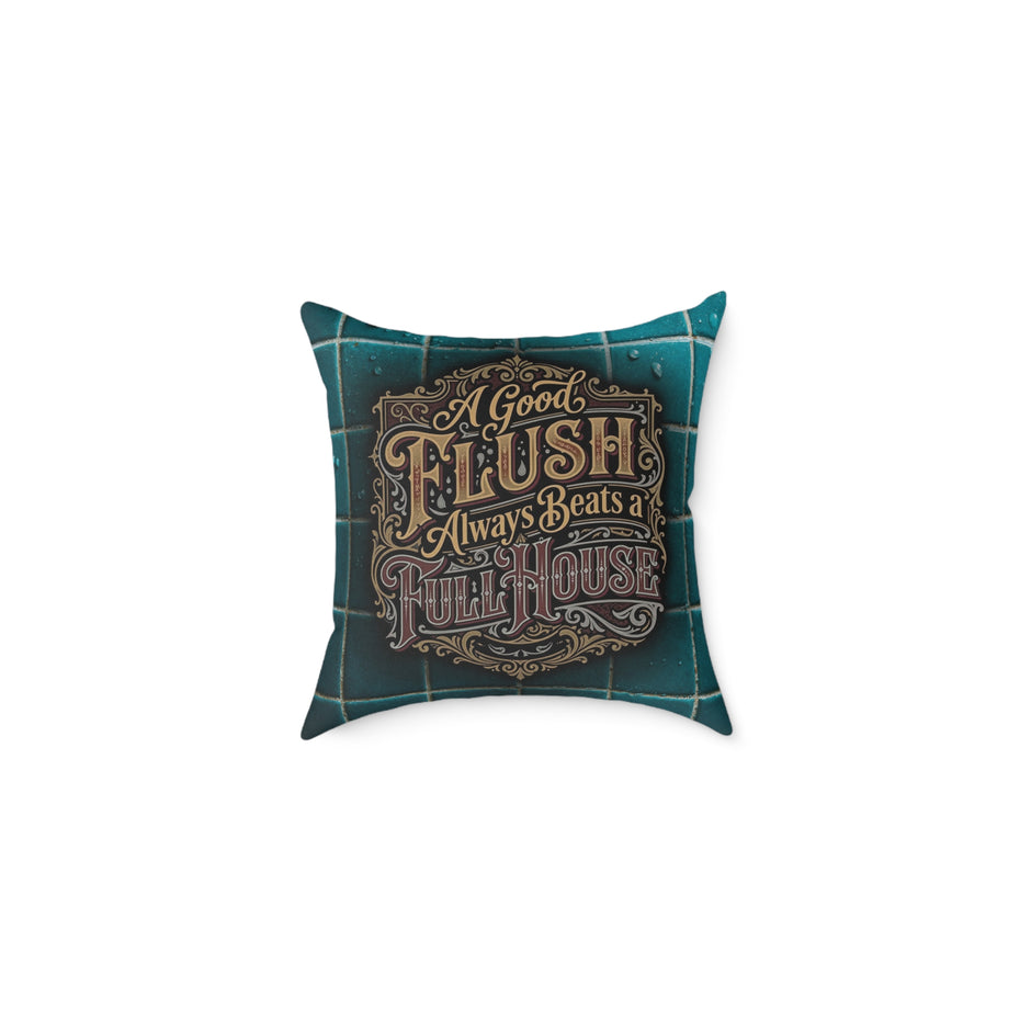 Decorative pillow with text on a white background