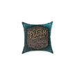 Decorative pillow with text on a white background