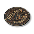 A round coaster featuring a vintage-style welder graphic with the text 'Welder' and 'Quality CraftSManship' on a white background.