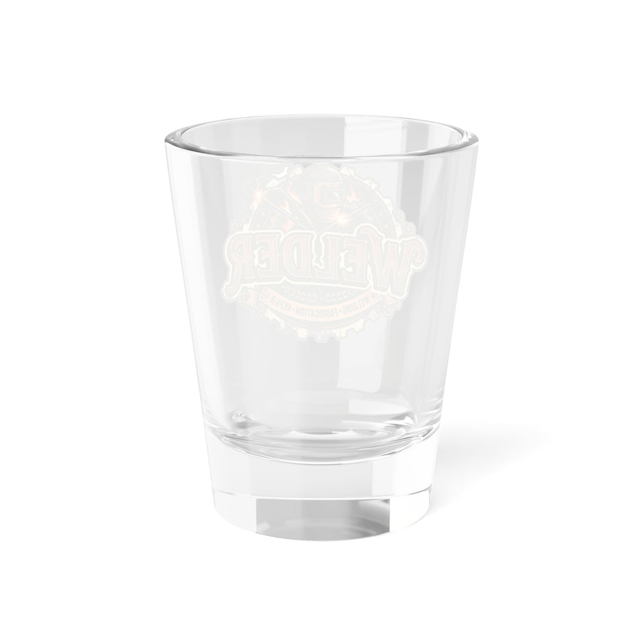 Clear glass tumbler on a white background
