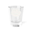 Clear glass tumbler on a white background