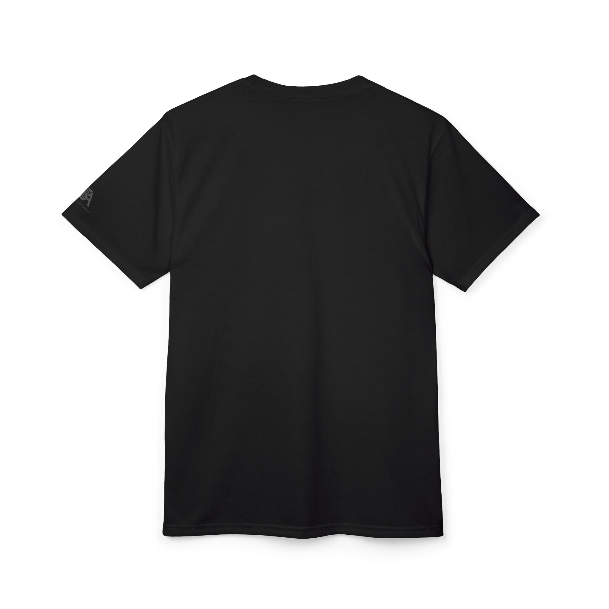 Back Side of t-shirt with 'Carpenter' text on the front against a white background