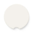Backside of Round car coaster on a white background